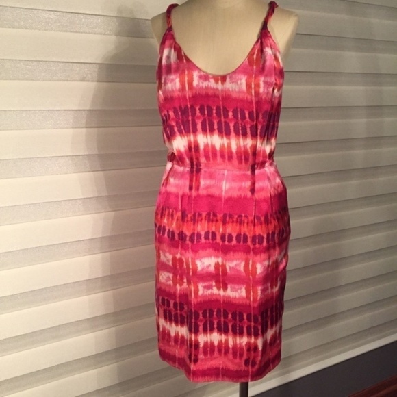 NWT Banana Republic Silk Print Dress 4 - Picture 2 of 5